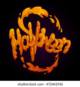 halloween sign splash vector