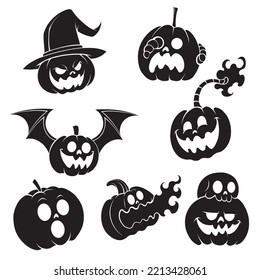 Halloween Silhouette Art Vector Asset