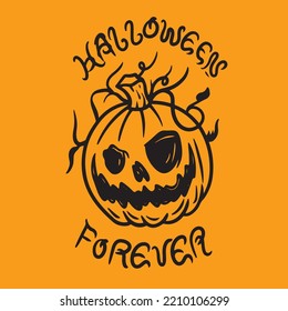 Halloween Silhouette Background Flying Witch And Bat Vector