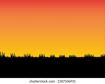 Halloween Silhouette Background Illustration Set