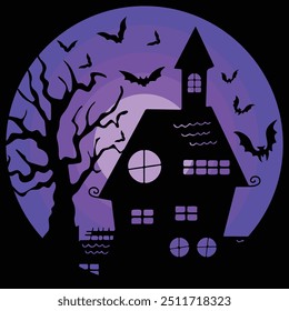 Halloween silhouette background With Vector Graphic by a Creative Designer