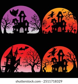Halloween silhouette background With Vector Graphic by a Creative Designer
