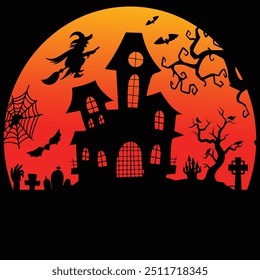 Halloween silhouette background With Vector Graphic by a Creative Designer