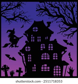 Halloween silhouette background With Vector Graphic by a Creative Designer