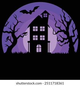 Halloween silhouette background With Vector Graphic by a Creative Designer