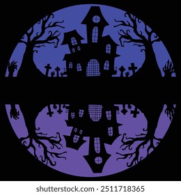 Halloween silhouette background With Vector Graphic by a Creative Designer