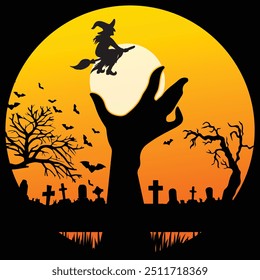 Halloween silhouette background With Vector Graphic by a Creative Designer