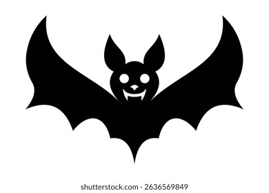 halloween silhouette bat vector illustration