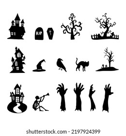 Halloween silhouette element vector image