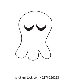 Halloween Silhouette Ghost background isolated