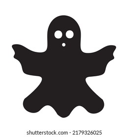 Halloween Silhouette Ghost background isolated