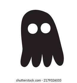 Halloween Silhouette Ghost background isolated