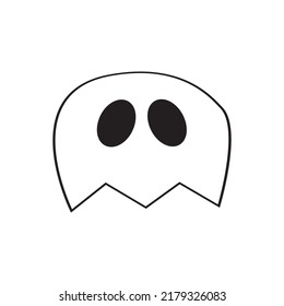 Halloween Silhouette Ghost background isolated