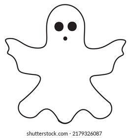 Halloween Silhouette Ghost background isolated