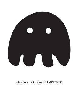Halloween-Silhouette-Geisterhintergrund einzeln