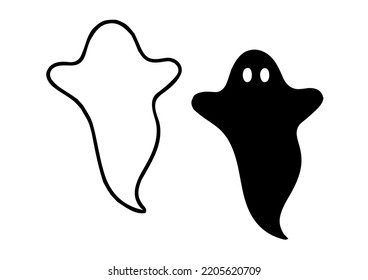 Halloween silhouette, isolated on white