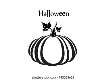 Halloween. Silhouette of a pumpkin. Vector. Greeting card for a holiday or an invitation to a party.