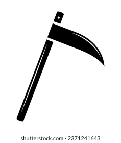 halloween silhouette scythe death isolated