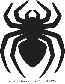 Halloween, Silhouette Spider, Spider Icon, Black Spider