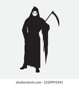 Halloween silhouette vector isolated on white background