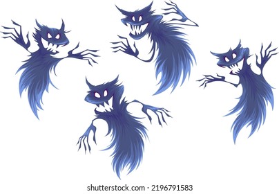 Halloween silhouettes icon and character , ghost as elements for halloween design.
