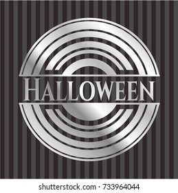 Halloween silver shiny badge