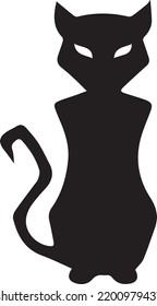 Halloween simple cat design for different usage 