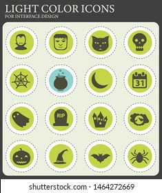 Halloween simply vector icons for web and user interface design