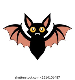 Halloween einzelne süße Fledermaus Illustration Vektor