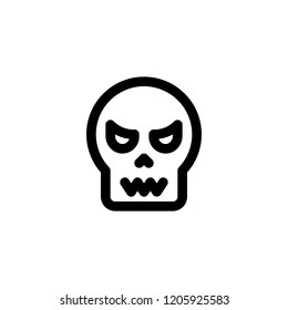 Halloween single icon with black line style