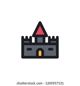 Halloween single icon with funny color with black line style