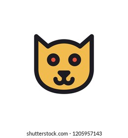 Halloween single icon with funny color with black line style
