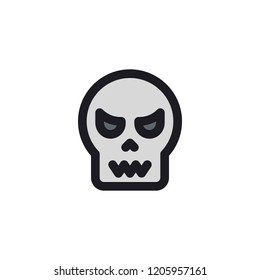 Halloween single icon with funny color with black line style