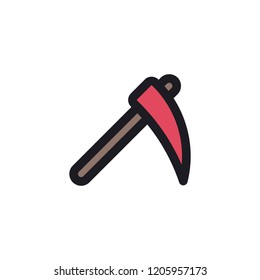 Halloween single icon with funny color with black line style