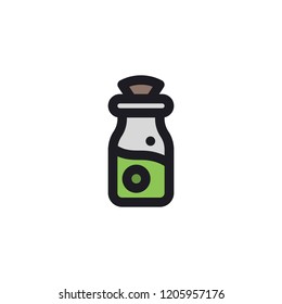 Halloween single icon with funny color with black line style