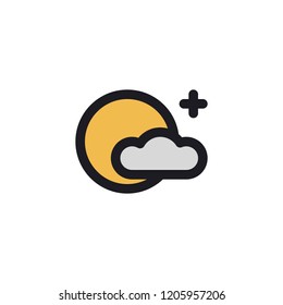 Halloween single icon with funny color with black line style