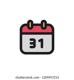 Halloween single icon with funny color with black line style