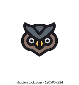 Halloween single icon with funny color with black line style