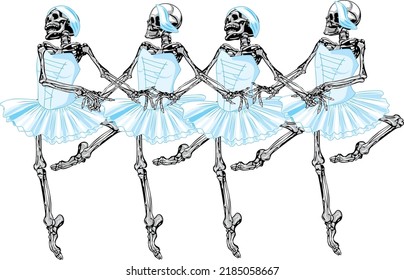 halloween skeleton ballet swan lake