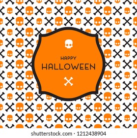 Halloween Skeleton Fame and Pattern
