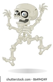 Halloween Skeleton jumping with fright