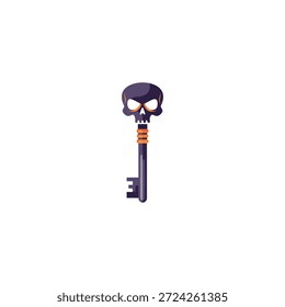 Diseño de Vector plano de icono de llave de esqueleto de Halloween.