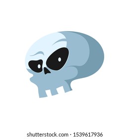 Halloween skeleton vector flat icon 