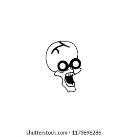 Halloween skeleton vector icon
