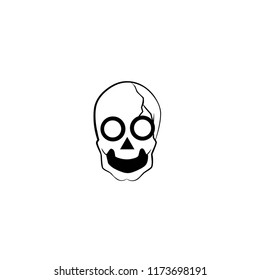 halloween skeleton  vector icon