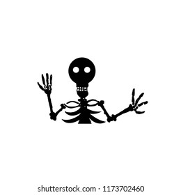 Halloween  skeleton vector icon