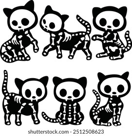 Halloween Skeleton Xray Cat Bundle