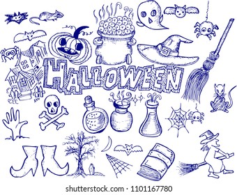 halloween, sketch doodle
