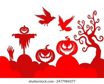 Halloween Sketch Line Art Background