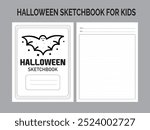 Halloween sketchbook for Kids Kdp Interior Template
Size:8.5X11
300 Dpi